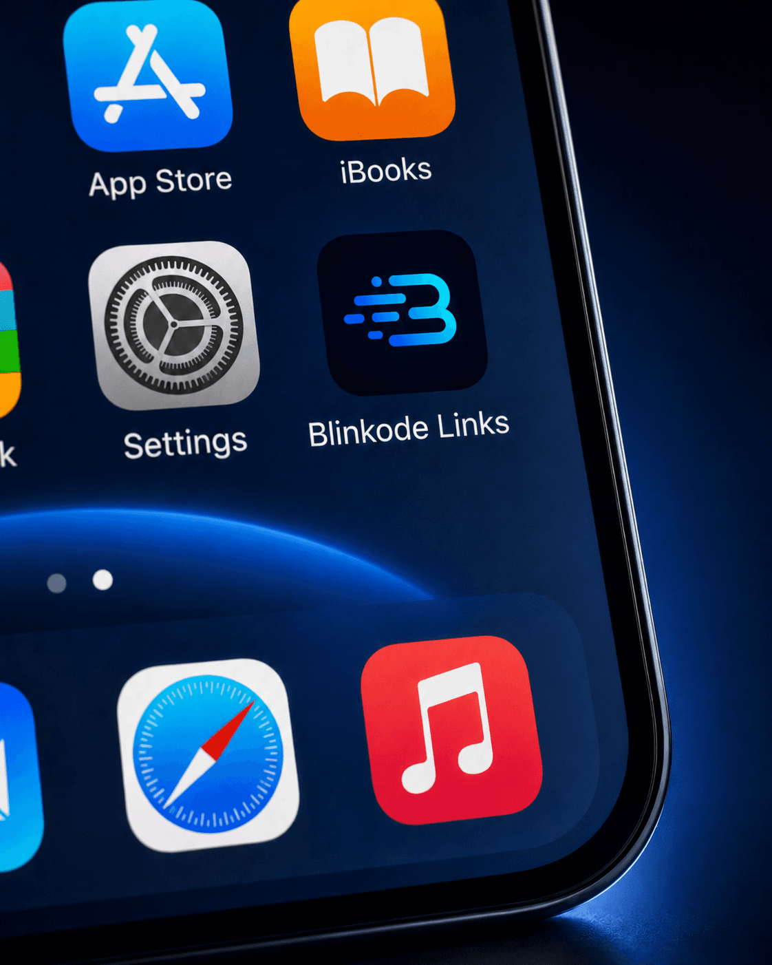 Blinkode Links installed on a phone home screen.